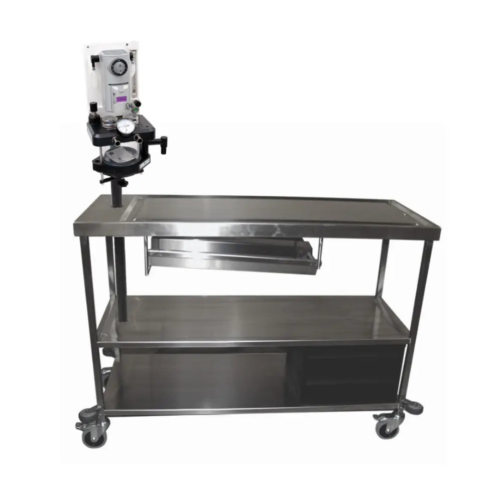 Stainless Anesthesia Transport Gurney with Protective Bumpers