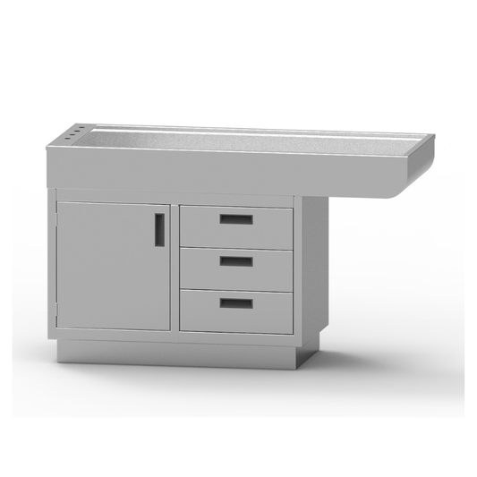 All Stainless Steel Wet Table Cabinet with Knee Space