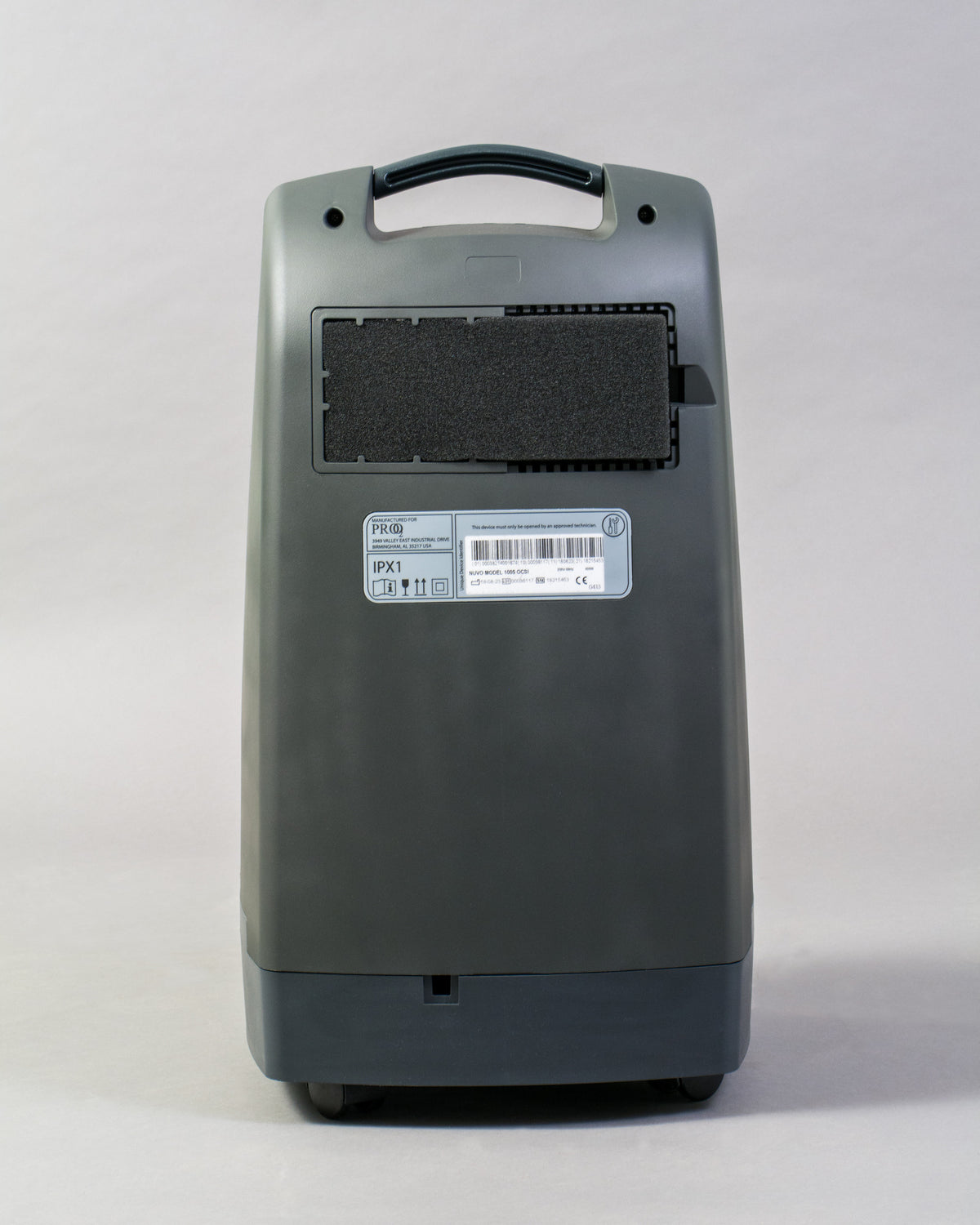 Pro 10 Liter Oxygen Concentrator — rear view with filter