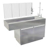 60-inch stainless steel cabinet veterinary wet table