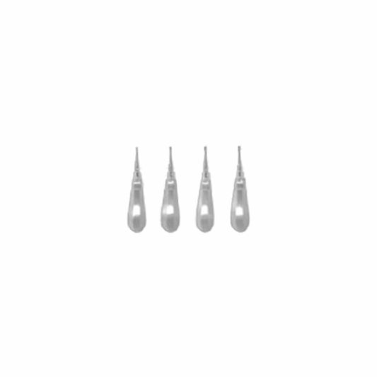 Veterinary Dental Winged Elevator Set — 4 Pieces — Stainless Steel; representative set image