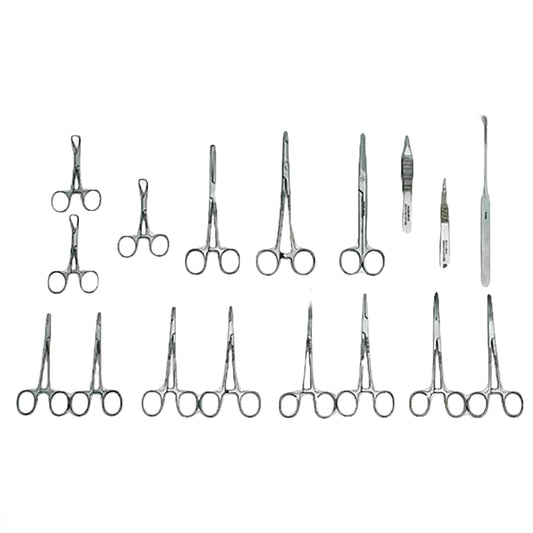 German stainless steel veterinary surgical instrument pack — representative image