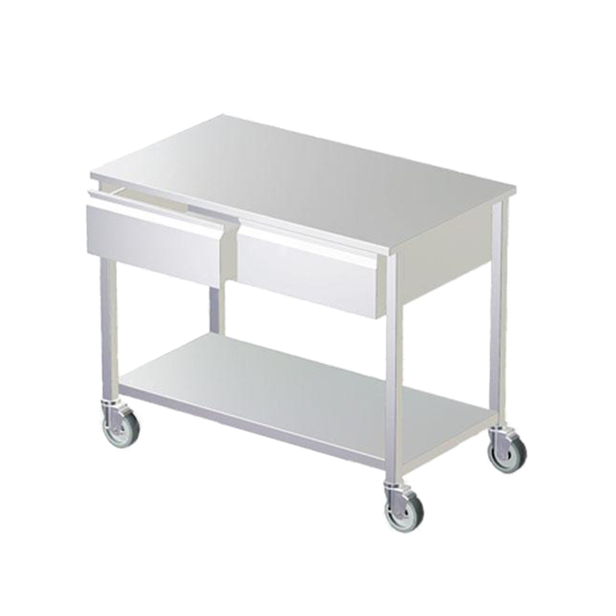 60" Mobile Stainless Steel Prep & Exam Table with Drawers